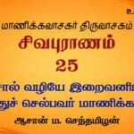 சொல் வழியே இறைவனிடம் அழைத்துச் செல்பவர் மாணிக்க வாசகர் | சிவபுராணம்  உரை விளக்கத் தொடர் 25 | ஆசான் ம.செந்தமிழன்